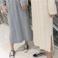 Women's Cotton Knit Dress Ladies Long Cotton Knit Dress Supplier